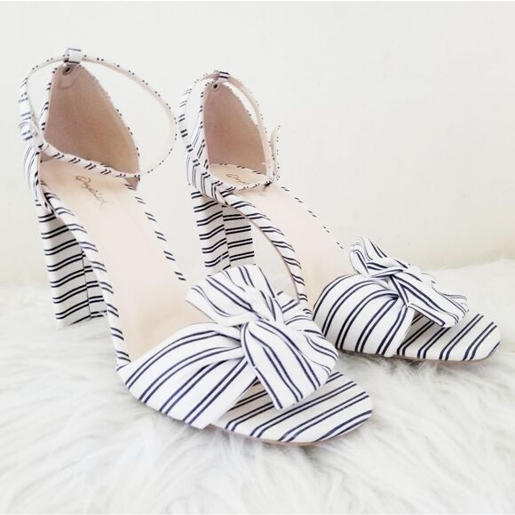 Quipid striped open toe heels - Picture 8 of 8